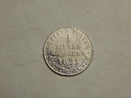Пруссия 1/2 зильбергрошена 1821г