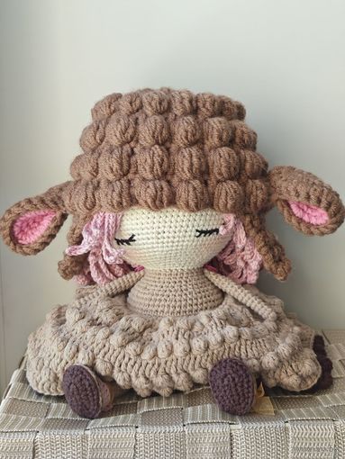 Амигуруми кукла вязаная "Девочка-овечка" интерьер ручная работа handmade кукла