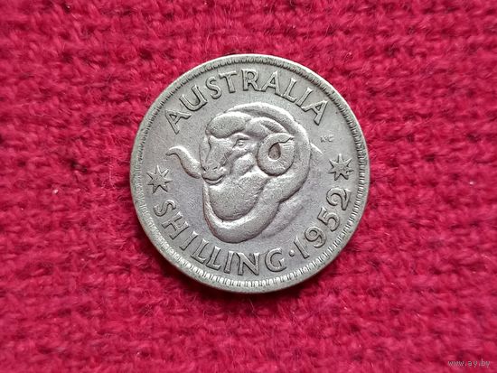 Австралия 1 шиллинг 1952 г. Серебро