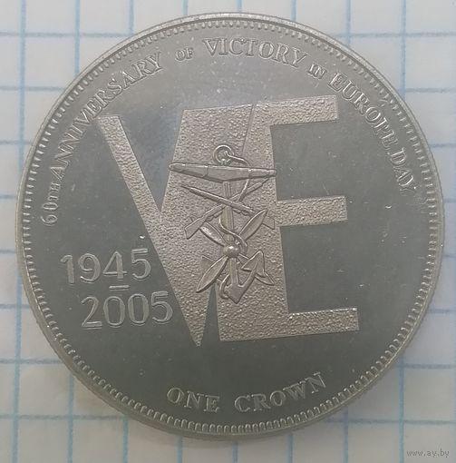 1/11 остров Найтингейл 1 крона. 2005 г.
