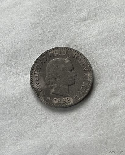 Швейцария 5 раппенов 1868