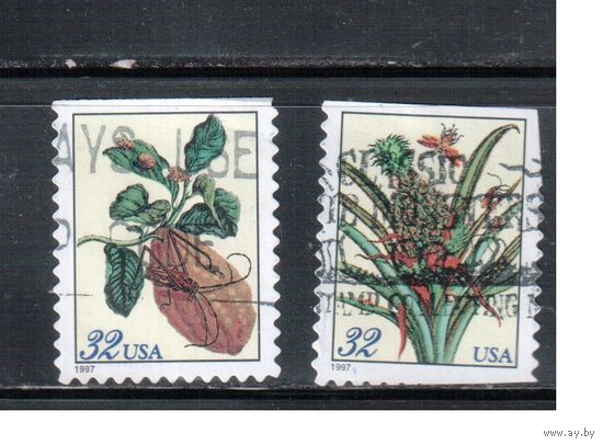 США-1997 (Мих.2806-2807  BD) ,  гаш. , Стандарт, Флора, Фауна