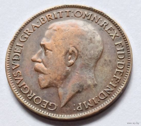 Великобритания. Фартинг 1921 года.