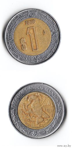 Мексика 1 песо 2006 года
