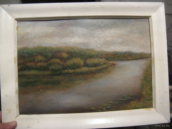 Картина советская живопись масло на ДВП 3