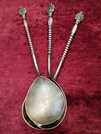 Серебряная ложка, медовая. СССР,  875-я проба.