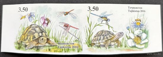 Таджикистан 2016  .Фауна. черепахи. Серия беззубцовая
