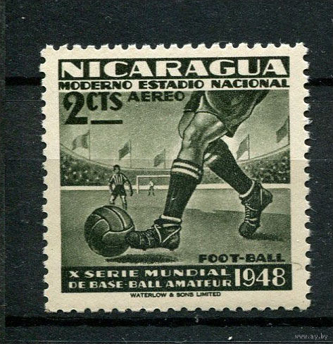 Никарагуа - 1949 - Футбол 2С. Авиамарка - [Mi.998] - 1 марка. MNH.  (Лот 51FJ)-T25P18