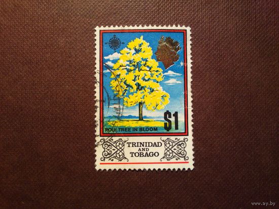 Тринидат и Тобаго 1969 г.Дерево Хандроантус.Номинал - 1 доллар./40а/