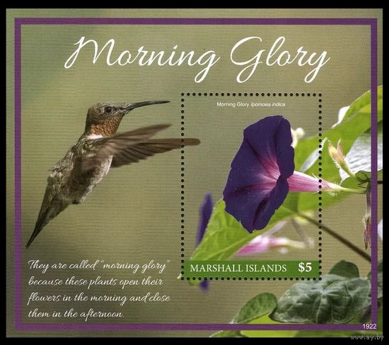 2019 Маршалловы острова 4204/B88 Цветы, Птицы 10,30 евро