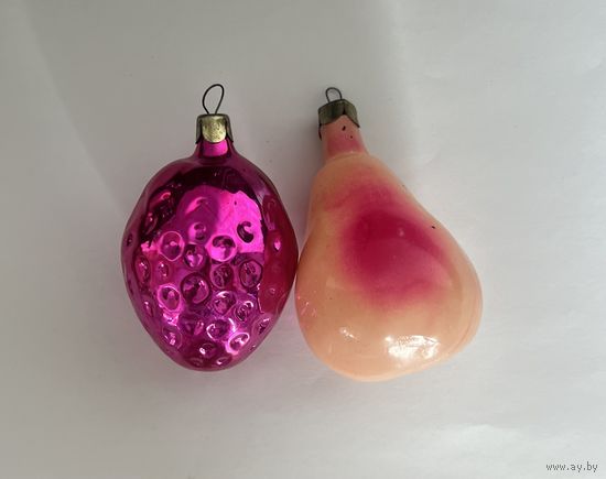 Елочная игрушка Груша клубника СССР Цена за все К.18