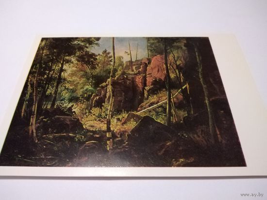 Открытка. И. И. Шишкин. Вид на острове Валааме.