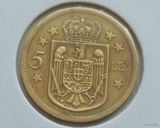 Румыния 5 лей 1930 год король Михай