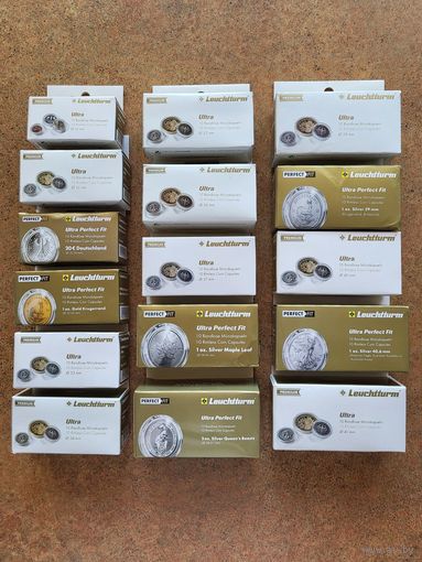 Капсулы для медно-никелевых монет НБРБ монет Leuchtturm Ultra и Ultra Perfect Fit 32 мм, 32.5 мм, 32.6 мм, 33 мм  * 10 штук! Целая упаковка! Германия, Лёйхтурм, Leuchtturm! ВОЗМОЖЕН ОБМЕН!