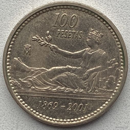Испания 100 песет 2001 г. 132 года песете