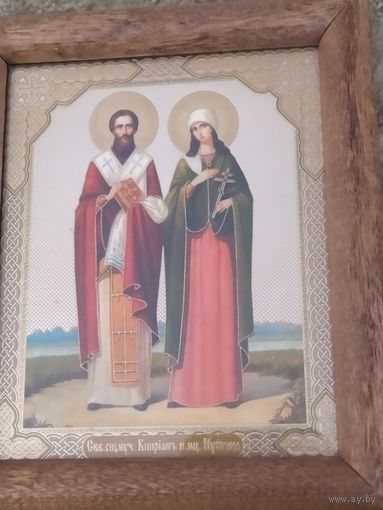 Икона  Киприан и Юстина 16/14