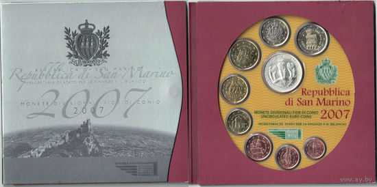 Сан Марино набор евро 2007 (9 монет)