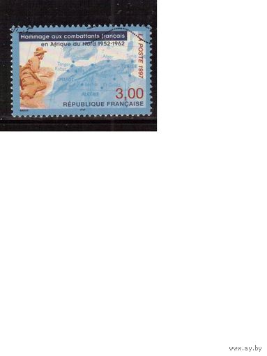 Франция-1997 (Мих.3215) , гаш., Карта