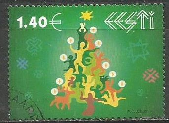 Эстония. Рождество. 2016г. Mi#878.