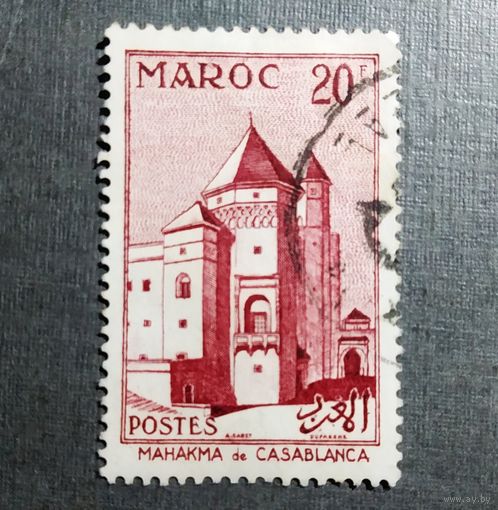 Марка Марокко 1955 год Архитектура