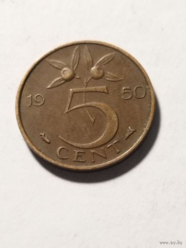 Нидерланды 5 центов 1950