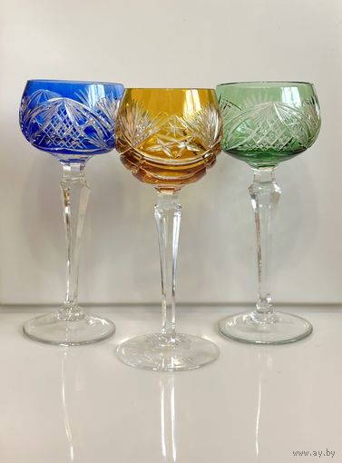 Хрустальные коллекционные фужеры. Германия 1950-е