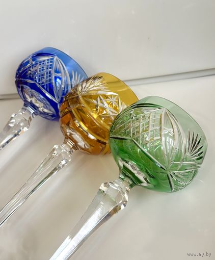 Хрустальные коллекционные фужеры. Германия 1950-е