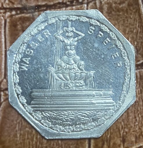 Германия Нюрнберг нотгельд 20 пфеннигов 1920 год. фонтан Тритона . трамвайный жетон