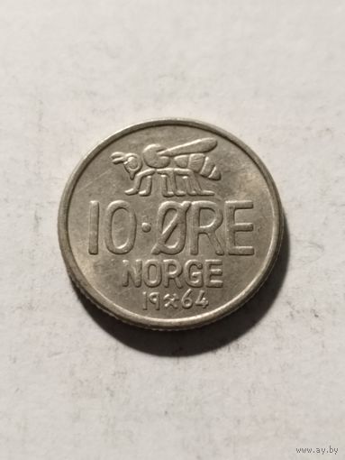 Норвегия 10 оре 1964