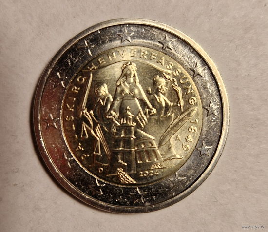 Германия 2 евро 2024 (A) 175 лет Конституции Паульскирхе UNC из ролла