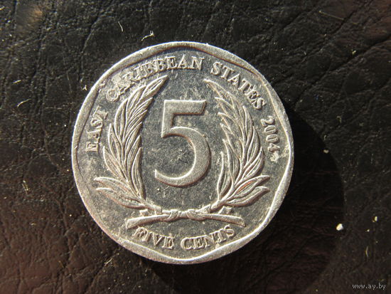 Восточные Карибы. 5 центов. 2004. С 20 копеек. Распродажа коллекции. Смотрите другие лоты.