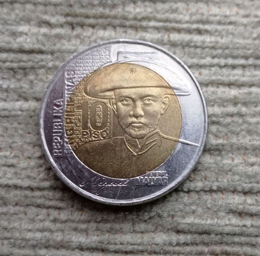 Werty71 Филиппины 10 песо 2015 Малвар Михаил женераль Филиппинские острова биметалл