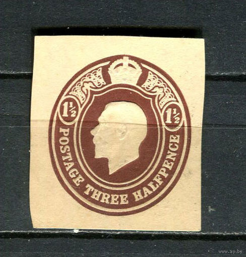 Великобритания - Король Георг V 1 1/2Р - 1 вырезка. Чистая без клея.  (Лот 18JJ)-TG2P35