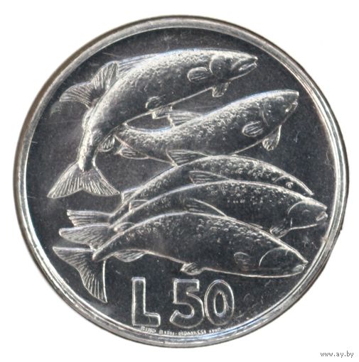 Сан-Марино 50 лир 1975 год "Любовь у животных"