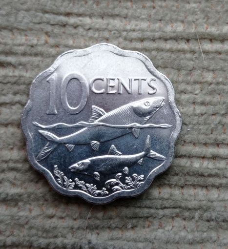 Werty71 Багамы Багамские острова 10 центов 2010 Рыба Корабль Блеск