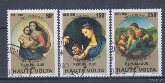 [856] Верхняя Вольта 1980. Культура.Искусство. Живопись.Рождество. Гашеная серия.