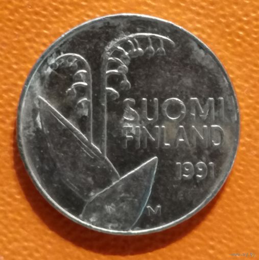 Финляндия 10 пенни, 1991 г.,  KM# 65