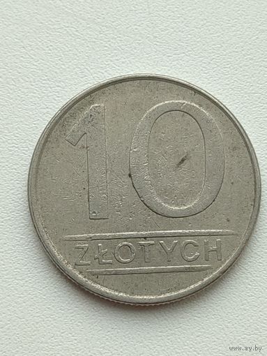 Польша. 10 злотых 1986 года.