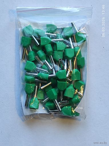 Наконечник штыревой втул двойной НШвИ-2 1,0х8 (50шт), с 1 рубля