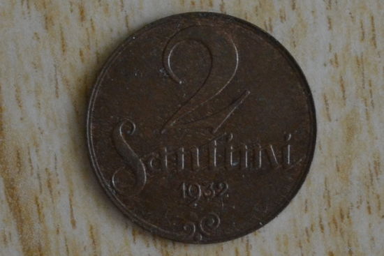 Латвия 2 сантима 1932 с 1 руб