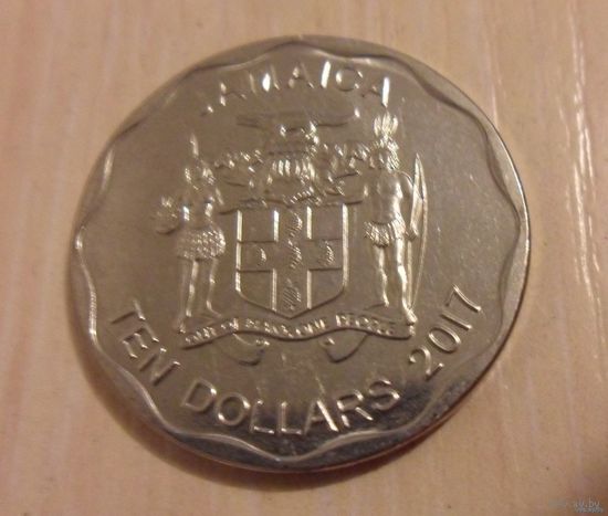 10 долларов Ямайка 2017 г.в.