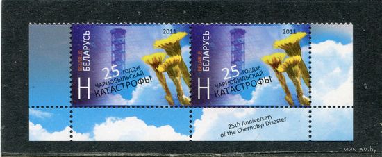 Беларусь 2011. 25 лет Чернобыльской катастрофы. Нижняя сцепка листа