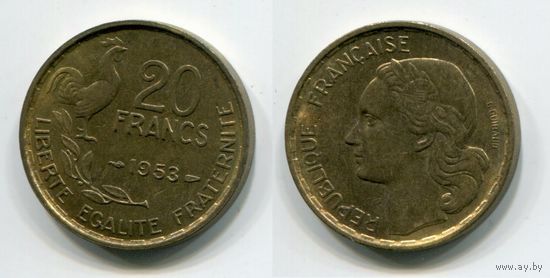 Франция. 20 франков (1953, XF)