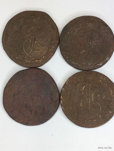 5 копеек 1784 1767  1776 1771