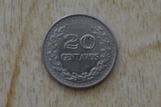 Колумбия 20 сентаво 1972