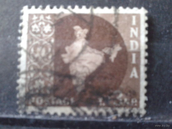 Индия 1957 Стандарт, карта  3 пайса
