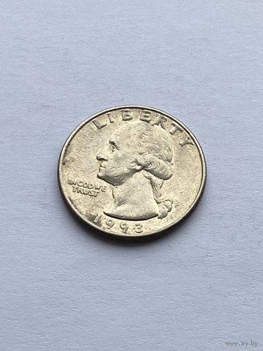 25 центов 1993 г., США