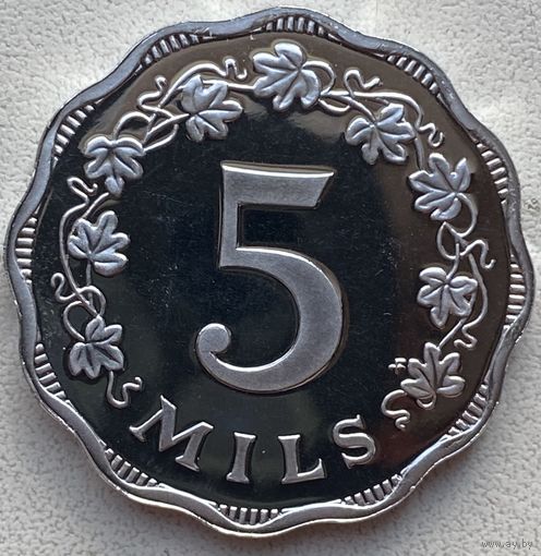 Мальта 5 милей 1976 г. Пруф. Из набора
