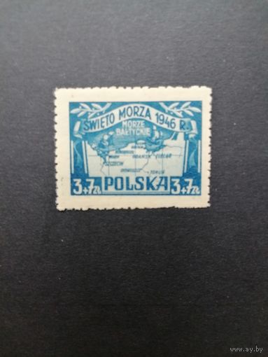 Польша 1946 Марка "День моря" (чистая**) Mi.440 каталог 4.00 евро