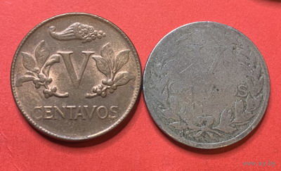 Колумбия 2 монеты